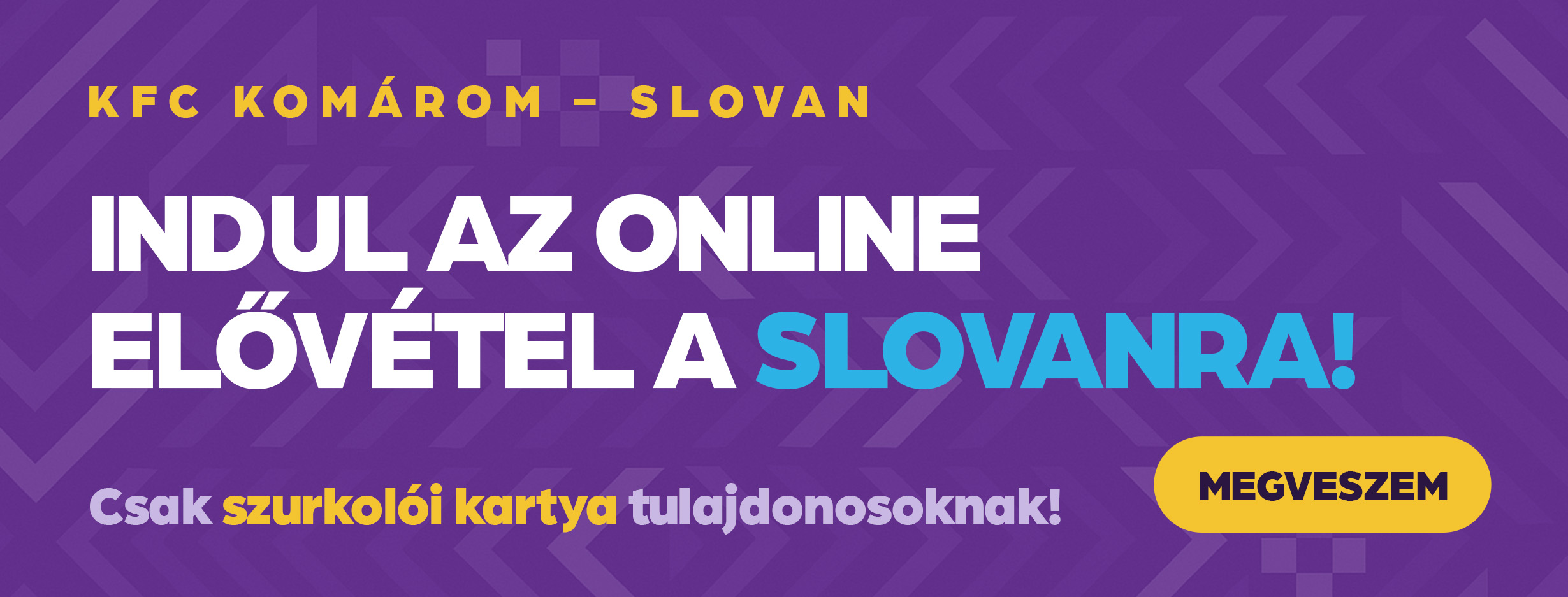 KFC Komárom – Slovan: indul az online elővétel, csak szurkolói kártya tulajdonosoknak