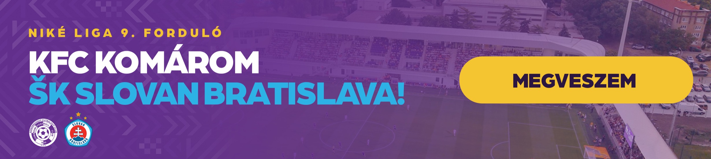 Niké liga, 9. forduló: KFC Komárom – ŠK Slovan Bratislava – jegyvásárlás online